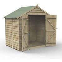 7££ x 5££ Forest 4Life 25yr Guarantee Overlap Pressure Treated Windowless Double Door Apex Wooden Shed (2.32m x 1.53m)