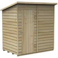 Forest Garden Overlap Pressure Treated 6'x 4' Pent Shed - No Window