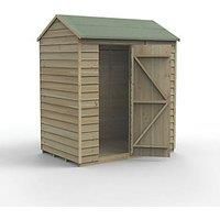 Forest Garden Overlap Pressure Treated 6' x 4' Reverse Apex Shed - No Window