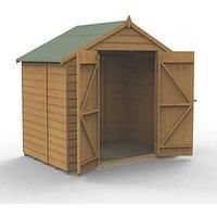 7' x 5' Forest Shiplap Dip Treated Windowless Double Door Apex Wooden Shed (2.32m x 1.53m)