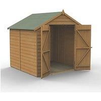 7' x 7' Forest Shiplap Dip Treated Windowless Double Door Apex Wooden Shed (2.32m x 2.12m)