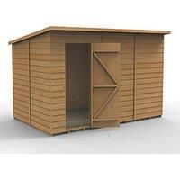 10' x 6' Forest Shiplap Dip Treated Windowless Pent Wooden Shed (3.1m x 2.04m)