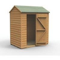Forest Garden Shiplap Dip Treated 6' x 4' Reverse Apex Shed - No Window