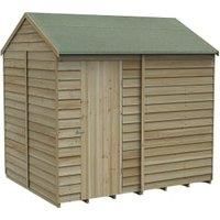 8x6 4Life Overlap Reverse Apex Shed, No Window 25yr Guarantee Free Delivery