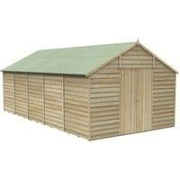 Forest 10x20 4Life Overlap Apex Shed, No Window, With Double Door - Base/Install