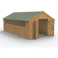 10x20 Apex Shed Shiplap Dip Treated Garden Workshop Double Door Free Delivery