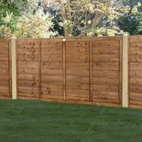 Forest 6££ x 3££ Brown Pressure Treated Super Lap Fence Panel (1.83m x 0.91m)