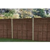 Forest Garden 6ft x 5ft (1.83m x 1.52m) Brown Pressure Treated Superlap Fence Panel