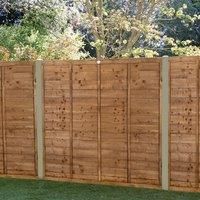 Forest Garden 6ft x 5ft (1.83m x 1.52m) Brown Pressure Treated Superlap Fence Panel
