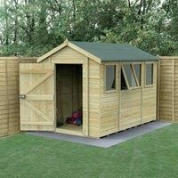 Forest Garden Timberdale Apex Tongue & Groove Pressure Treated Shed with Base & Assembly - 10 x 6ft