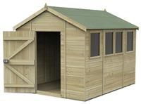 10' x 8' Forest Timberdale 25yr Guarantee Tongue & Groove Pressure Treated Apex Shed ££ 4 Windows (3.06m x 2.52m)