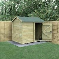 Forest Garden Timberdale Reverse Apex Tongue & Groove Pressure Treated Windowless Shed with Base - 8 x 6ft