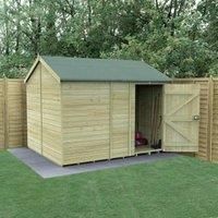 Forest Timberdale 10x8 Shed Wooden Reverse Apex No Win Double Door 25Yr Guarante