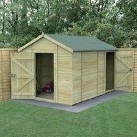 Forest Timberdale 12x8 Shed Wooden Apex No Window Combo 25Yr Guarantee Free Del
