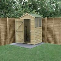 Forest Garden 4x3 Forest Beckwood Apex Shed Shiplap 25yr Guarantee - 4 x 3 Forest Beckwood Tongue and Groove Apex Wooden Shed - With installation on customers prepa
