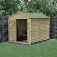 Forest Garden 10x6 Forest Beckwood Apex Shed Shiplap Windowless Double Door 25yr Guarantee - 10x6 Forest Beckwood Apex Shed Windowless Shiplap Double Doors - With i