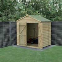 Forest Garden 7x5 Forest Beckwood Tongue and Groove Windowless Apex Wooden Shed with Double Doors - 7x5 Forest Beckwood Tongue and Groove Windowless Apex Wooden She
