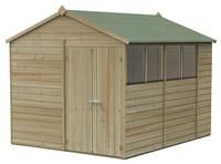 10' x 8' Forest Beckwood 25yr Guarantee Shiplap Pressure Treated Double Door Apex Wooden Shed (3.01m x 2.61m)