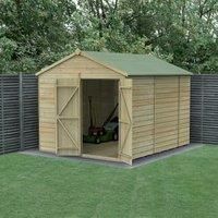 Forest Beckwood 8x10 Shed Wooden Apex No Win Double Door 25Yr Guarantee Free Del