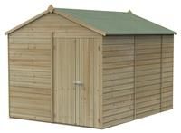 10' x 8' Forest Beckwood 25yr Guarantee Shiplap Pressure Treated Windowless Double Door Apex Wooden Shed (3.01m x 2.61m)