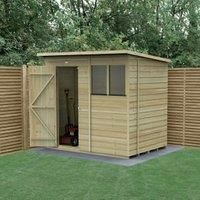 Forest Beckwood 7x5 Pent Wooden Garden Shed - 2 Windows