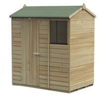 6' x 4' Forest Beckwood 25yr Guarantee Shiplap Pressure Treated Reverse Apex Wooden Shed (1.88m x 1.34m)