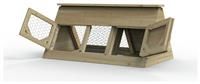 4'5 x 2'6ft Wooden Chicken Coop Small Triangle Hen House with Run Free Delivery