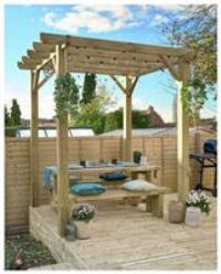 8' x 8' Forest Premium Ultima Wooden Garden Pergola (2.4m x 2.4m)