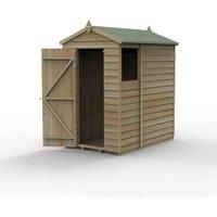 6' x 4' Forest 4Life 25yr Guarantee Overlap Pressure Treated Apex Wooden Shed (1.88m x 1.34m)