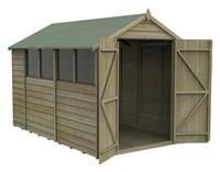 Forest 4Life Overlap Pressure Treated Apex Shed - 10 x 6ft