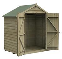 Forest 4Life Overlap Pressure Treated Apex Shed - 6 x 4ft