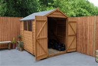 Forest Wooden 8 x 6ft Overlap Double Door Apex Shed