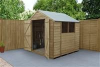 Forest Wooden 7 x 7ft Overlap Double Door Apex Shed