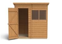 Forest Garden Overlap Dip Treated Pent Shed - 6 x 4ft
