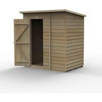 6' x 4' Forest 4Life 25yr Guarantee Overlap Pressure Treated Windowless Pent Wooden Shed (1.98m x 1.4m)