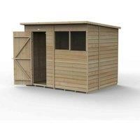 8' x 6' Forest 4Life 25yr Guarantee Overlap Pressure Treated Pent Wooden Shed (2.51m x 2.04m)