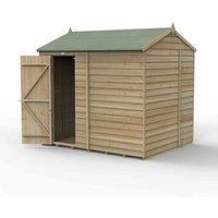8' x 6' Forest 4Life 25yr Guarantee Overlap Pressure Treated Windowless Reverse Apex Wooden Shed (2.42m x 1.99m)