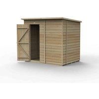 7' x 5' Forest 4Life 25yr Guarantee Overlap Pressure Treated Windowless Pent Wooden Shed (2.26m x 1.7m)