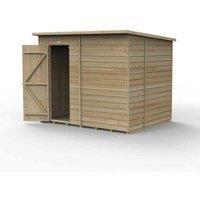 8' x 6' Forest 4Life 25yr Guarantee Overlap Pressure Treated Windowless Pent Wooden Shed (2.52m x 2.05m)