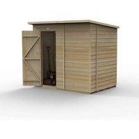 7' x 5' Forest Beckwood 25yr Guarantee Shiplap Pressure Treated Windowless Pent Wooden Shed (2.26m x 1.7m)