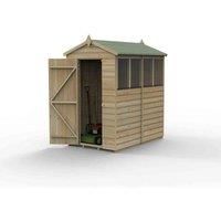 6' x 4' Forest Beckwood 25yr Guarantee Shiplap Pressure Treated Apex Wooden Shed - 4 Windows (1.88m x 1.34m)
