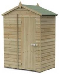 5' x 3' Forest Beckwood 25yr Guarantee Shiplap Pressure Treated Windowless Apex Wooden Shed (1.64m x 1m)