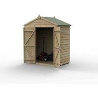 6' x 4' Forest Beckwood 25yr Guarantee Shiplap Pressure Treated Windowless Double Door Apex Wooden Shed (1.88m x 1.34m)