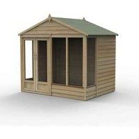 8' x 6' Forest 4Life 25yr Guarantee Double Door Apex Summer House - 4 Windows (2.61m x 1.82m)
