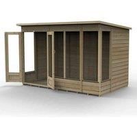 10' x 6' Forest 4Life 25yr Guarantee Double Door Pent Summer House (3.11m x 2.05m)