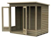 7' x 5' Forest 4Life 25yr Guarantee Double Door Pent Summer House (2.26m x 1.7m)