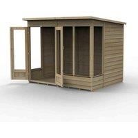 8' x 6' Forest 4Life 25yr Guarantee Double Door Pent Summer House (2.52m x 2.05m)