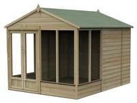 10' x 8' Forest Beckwood 25yr Guarantee Double Door Apex Summer House (3.01m x 2.61m)