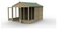 12' x 8' Forest Beckwood 25yr Guarantee Double Door Apex Summer House (3.6m x 2.61m)