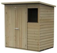 6' x 4' Forest Beckwood 25yr Guarantee Shiplap Pressure Treated Double Door Pent Wooden Shed (1.98m x 1.4m)